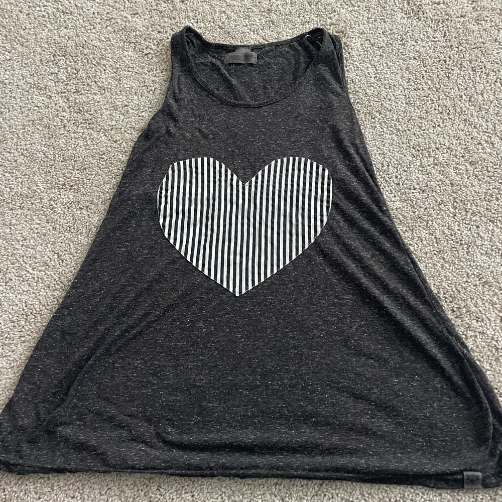 Numph Heart Graphic Sleeveless Top Size Small